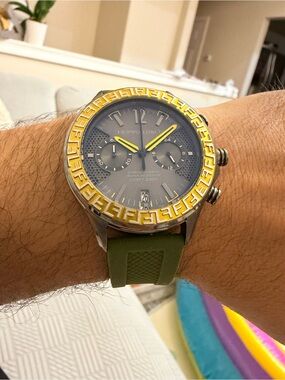 Filippo Loreti Ascari Portofino Chronograph Men's Watch Yellow Green 42mm